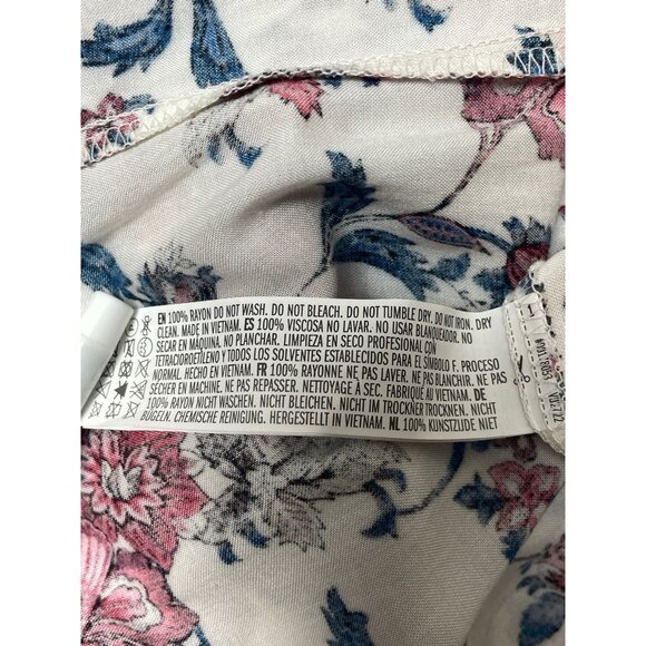 FOREVER 21 Floral Maxi Dress Women’s Sz Small Ruffle Straps. Double Front Slits - Picture 5 of 9